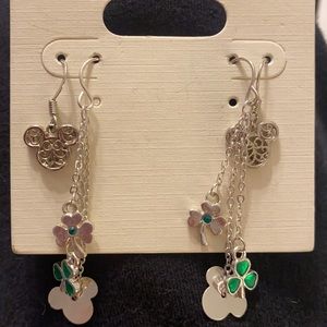 Mickey Mouse St. Paddy’s Day earrings.